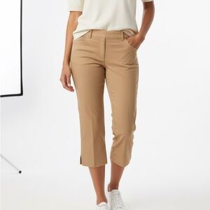 Isaac Mizrahi Live Stretch Khaki Capris
